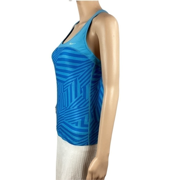 Nike Racerback Tank Top Size S Blue Fiited - Picture 3 of 7